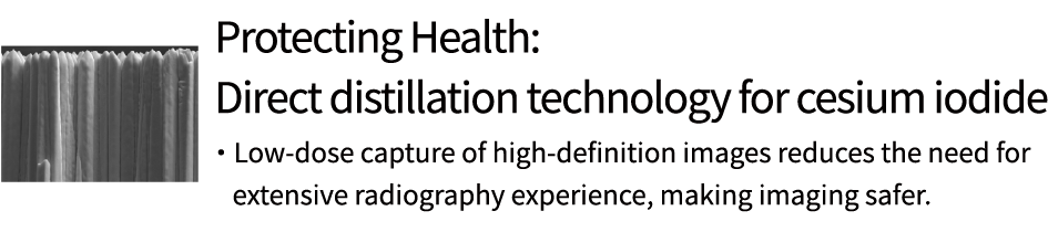 NanoPix direct-deposition cesium iodide technology manufacturer diagram